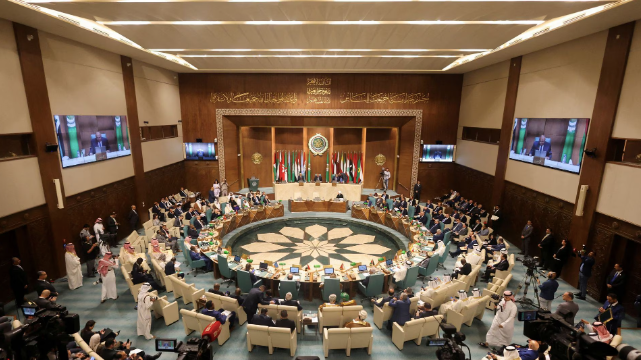 A general view shows the opening session of the meeting of Arab foreign ministers at the Arab League headquarters in Cairo, Egypt, May 7, 2023. /Reuters
