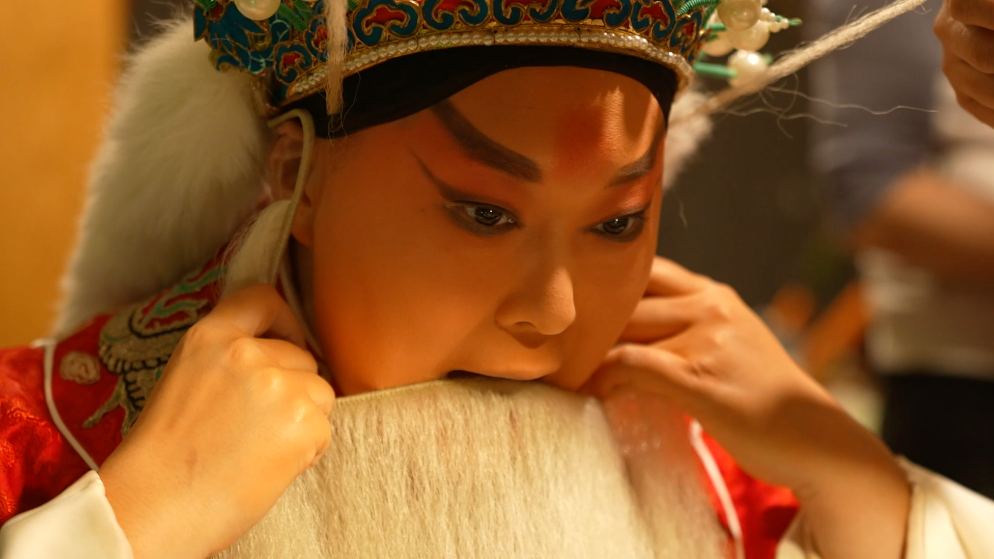Tan Xiaoyu gets ready for a performance of 