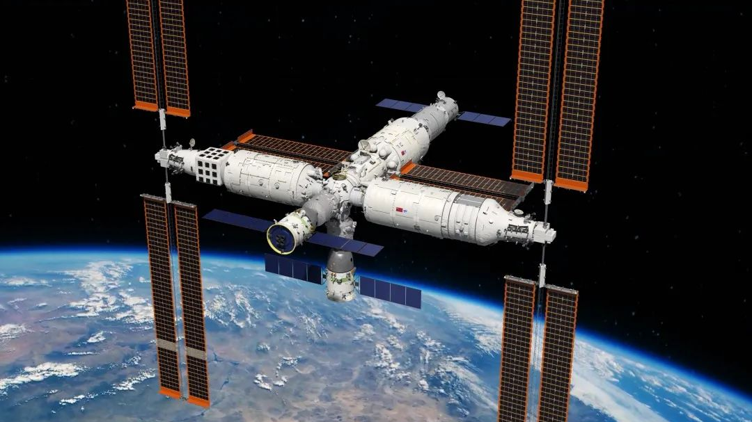 A schematic of the basic three-module structure of China's space station.  /China Manned Space Agency