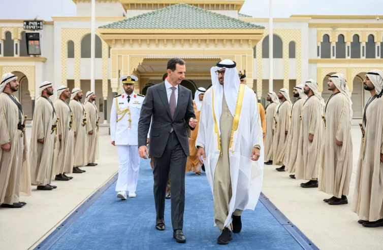 Bashar al-Assad, President of Syria visits the United Arab Emirates (UAE) and talks with Sheikh Mohamed bin Zayed Al Nahyan, president of the United Arab Emirates (UAE), in March, 2023. /Reuters 