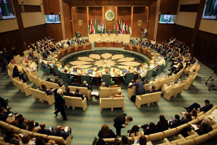 The scene of an Arab League (AL) extraordinary meeting held in Cairo, Egypt, May 7, 2023. /Xinhua