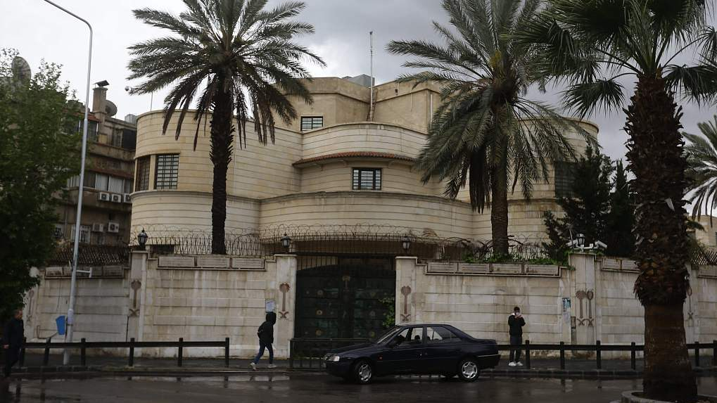 The closed Saudi embassy in Damascus, Syria, April 13, 2023. /CFP