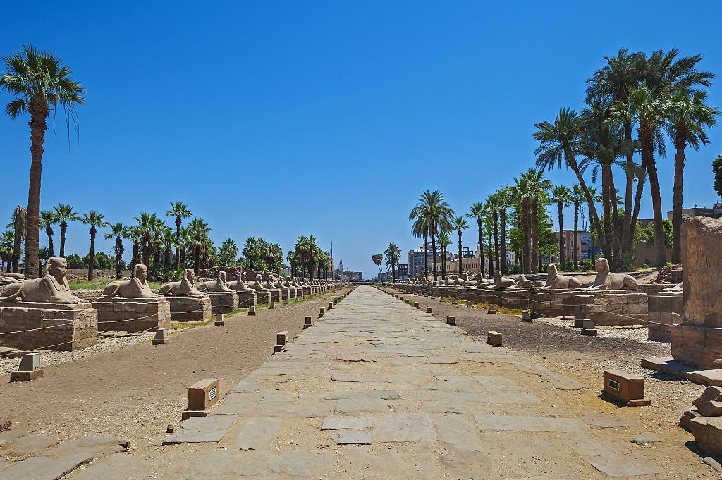 A partial view of the Avenue of Sphinxes in Luxor, Egypt /CFP