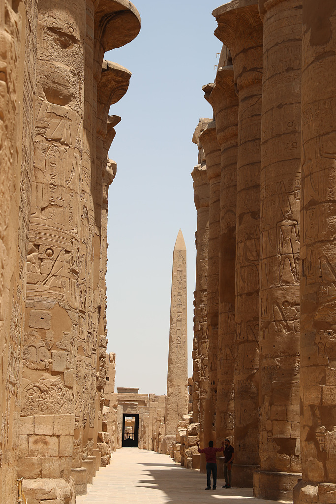 Pillars of the Great Hypostyle Hall at the Karnak temple complex in Egypt /CFP