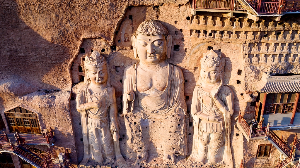 Sculptures from the Maijishan Grottoes in Tianshui, northwest China's Gansu /CFP