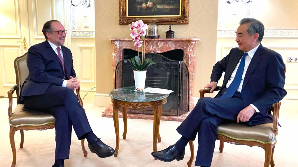 China's senior diplomat Wang Yi (R) meets with Austrian Foreign Minister Alexander Schallenberg in Vienna, Austria, May 11, 2023. /Xinhua