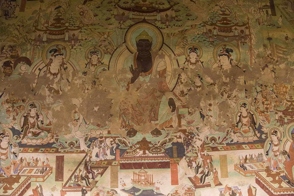 The murals of the Mogao Caves are gems of Buddhist art. These artworks show influences from India and Central Asia in terms of both content and painting techniques. /CFP