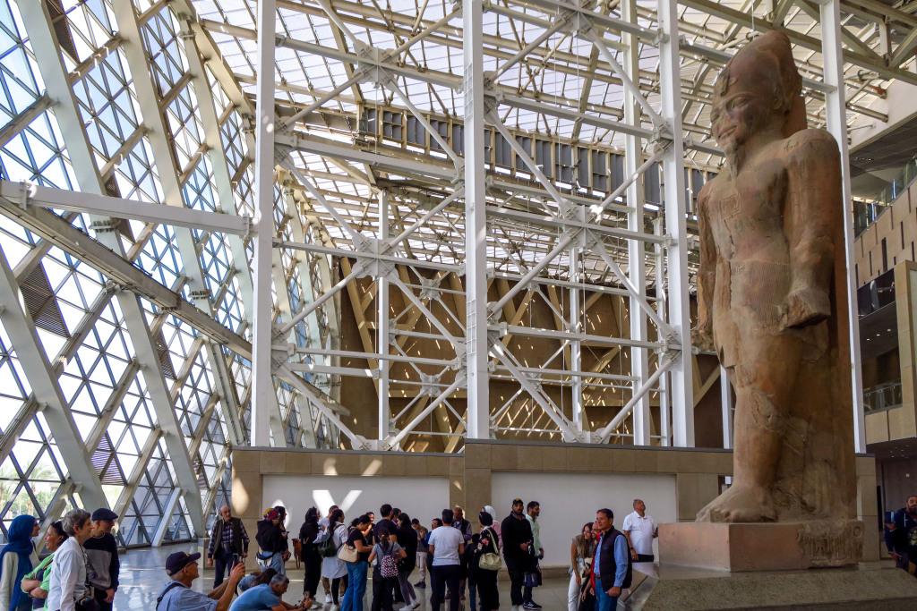 The Grand Egyptian Museum is seen during a private visit in Giza, Egypt, on March 2, 2023. /CFP