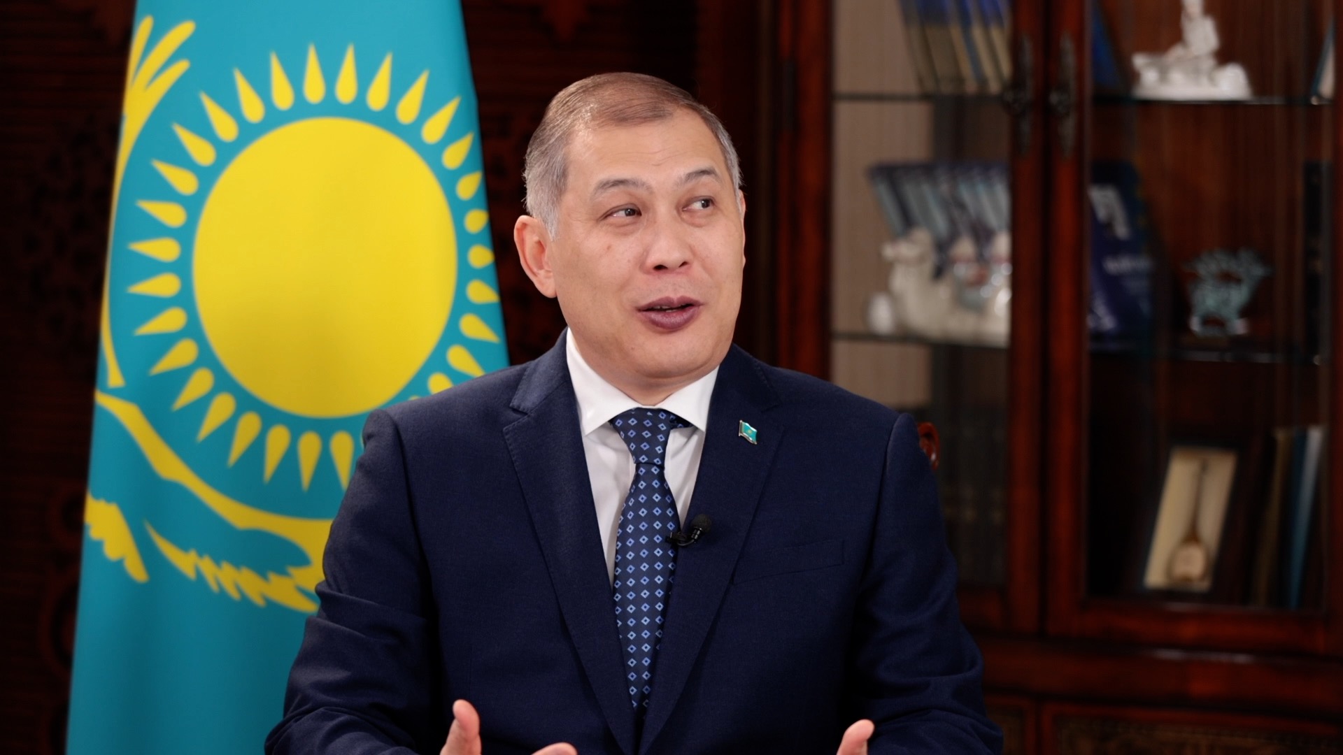 Shakhrat Nuryshev, the Kazakh Ambassador to China. /CGTN