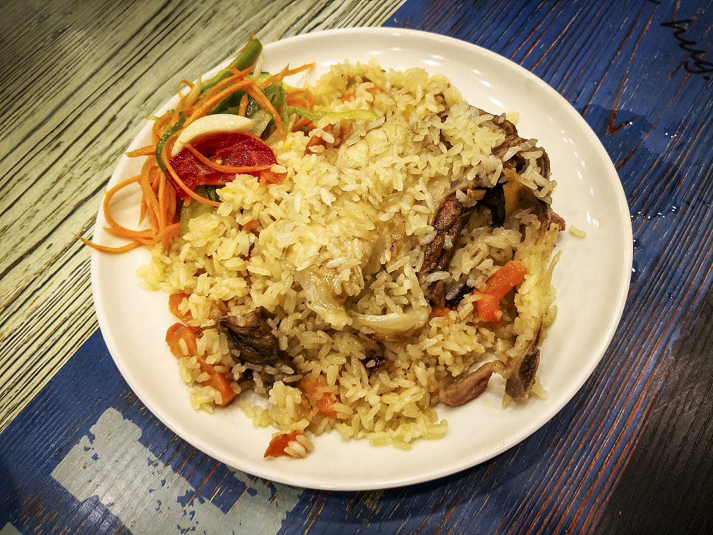 Lamb rice, a signature dish in Xinjiang. /CFP