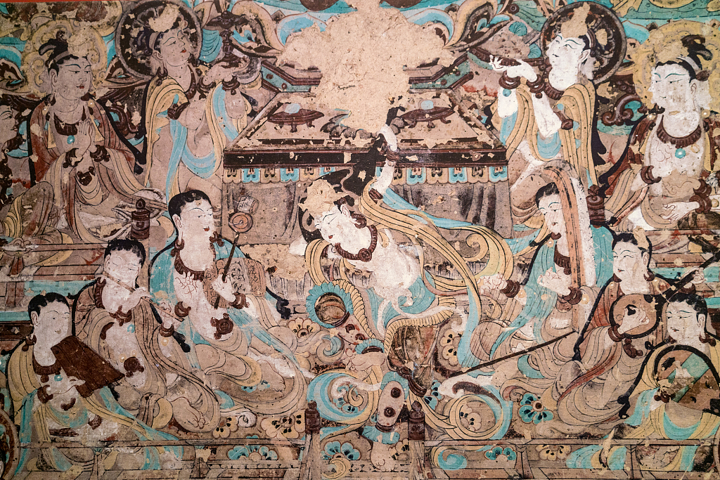 Photo shows a mural from the Mogao Caves in Dunhuang, Gansu. /CFP