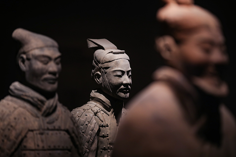 Statues of terracotta warriors on display at the Shaanxi History Museum in Xian, Shaanxi /CFP