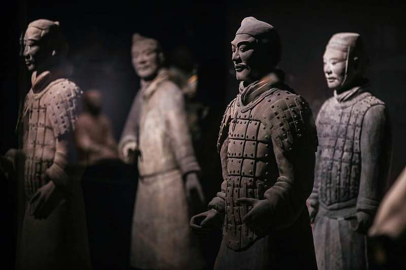 Statues of terracotta warriors on display at the Shaanxi History Museum in Xian, Shaanxi /CFP