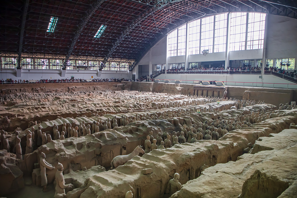 The view of Pit 1 at Emperor Qinshihuang's Mausoleum Museum, Shaanxi Province, China /CFP