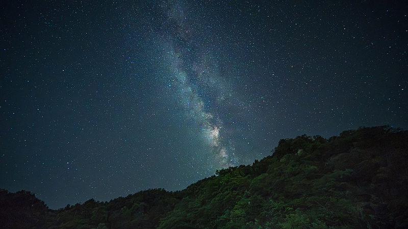 A photo of the Milky Way captured in Pingdingshan, Central China's Henan Province, July 8, 2022. /CFP