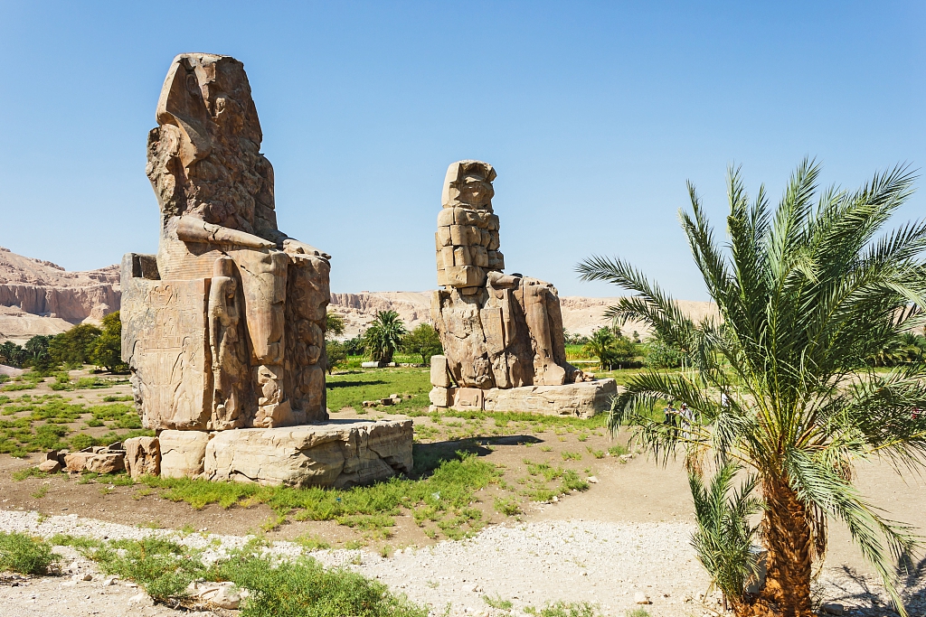 A view of the Colossi of Memnon in Egypt /CFP
