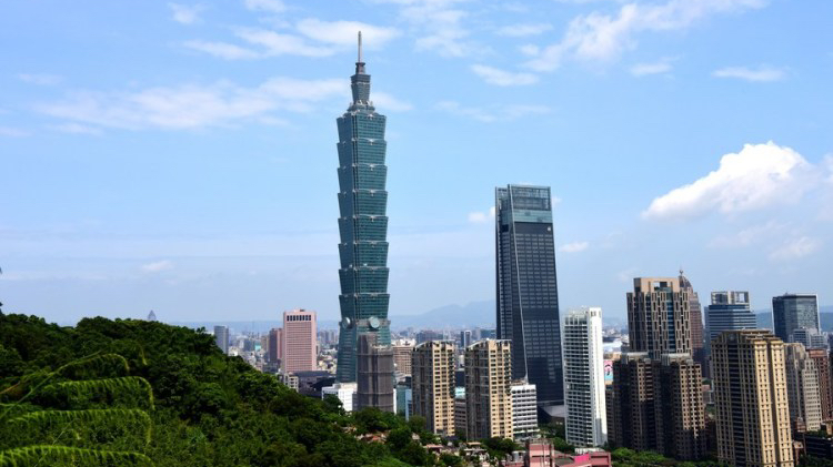 Photo taken from Xiangshan Mountain shows the Taipei 101 skyscraper in Taipei, southeast China's Taiwan, July 21, 2019. /Xinhua