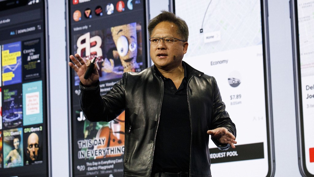 A file photo of Jensen Huang, chief executive officer of Nvidia Corp. /CFP
