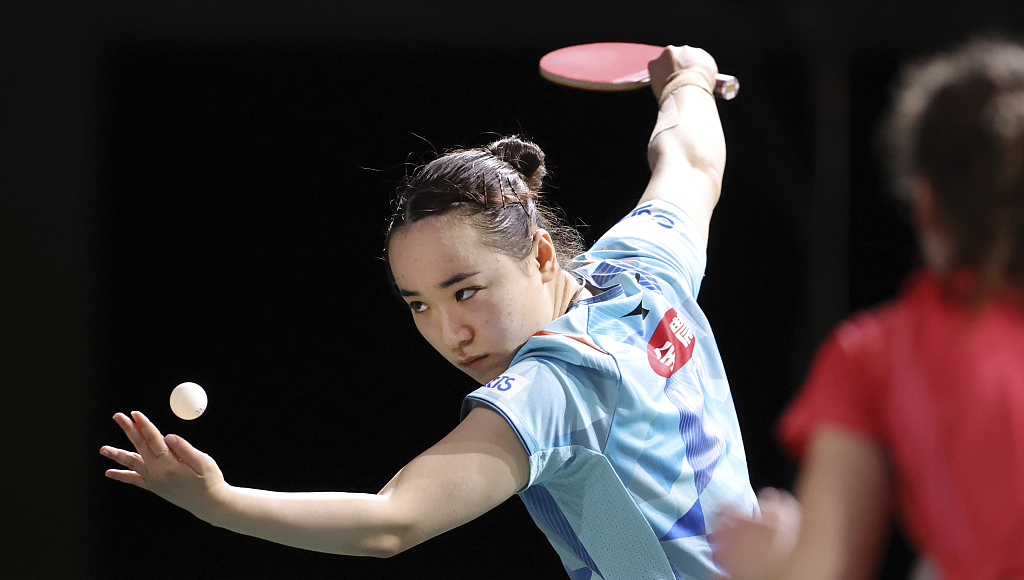 Mima Ito of Japan competes in the women's singles third round game at the ITTF World Table Tennis Championships Finals in Durban, South Africa, May 24, 2023. /CFP