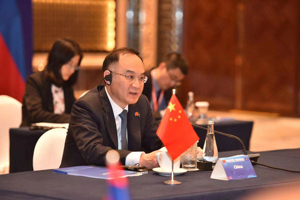 Nong Rong, assistant minister of foreign affairs of China, attends the 29th ASEAN-China Senior Officials' Consultation in Shenzhen City, Guangdong Province, China, May 25, 2023. /Chinese Foreign Ministry