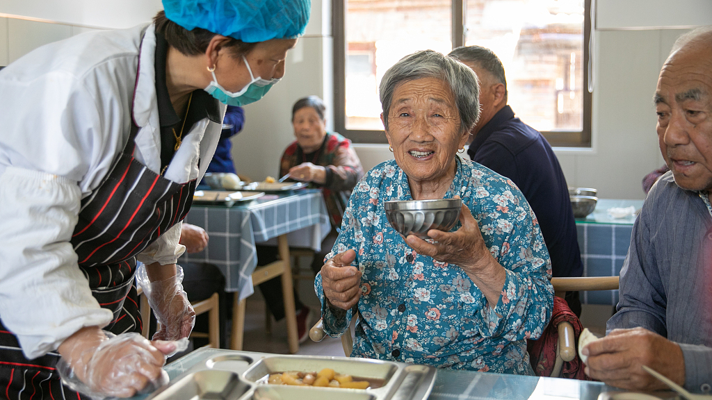 A canteen in an elderly care service center in Zibo City, east China's Shandong Province, May 22, 2023. /CFP