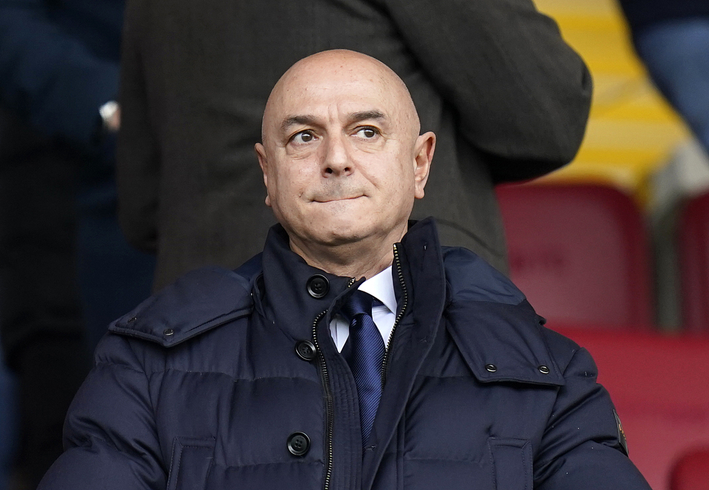 Daniel Levy, owner of Tottenham Hotspur, looks on during the Premier League game against Southampton at St Mary's Stadium, Southampton, England, March 18, 2023. /CFP
