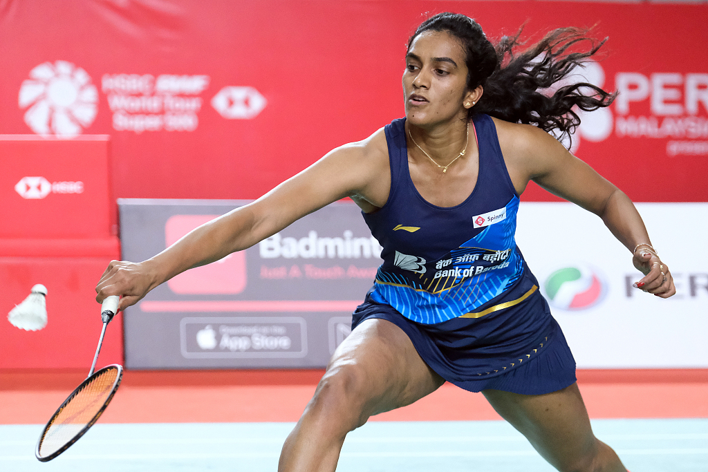 India's Pusarla V. Sindhu competes in the women's singles quarterfinals at the Malaysia Masters in Kuala Lumpur, May 26, 2023. /CFP