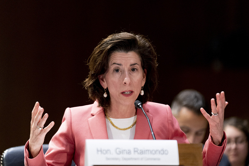 Secretary of U.S. Department of Commerce Gina Raimondo speaks on Capitol Hill in Washington, May 16, 2023. /CFP