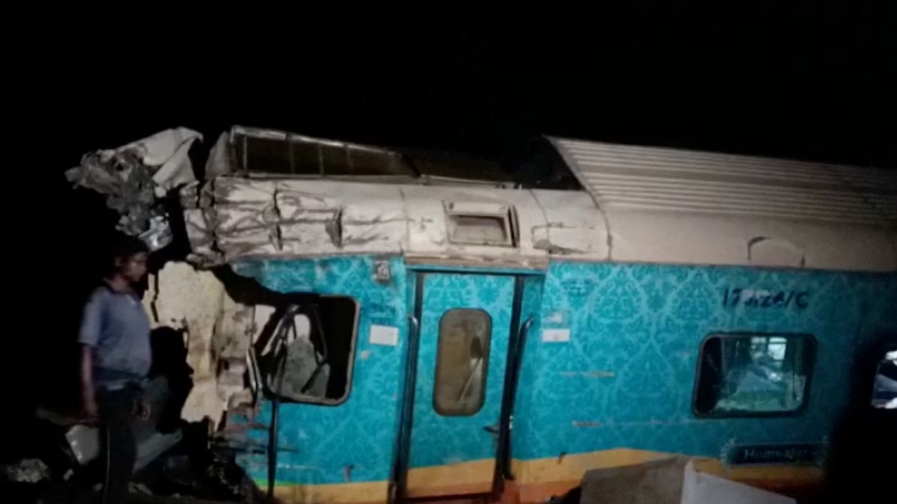 A view of a damaged compartment following the deadly collision of two trains in Balasore, India, June 2, 2023. /Reuters