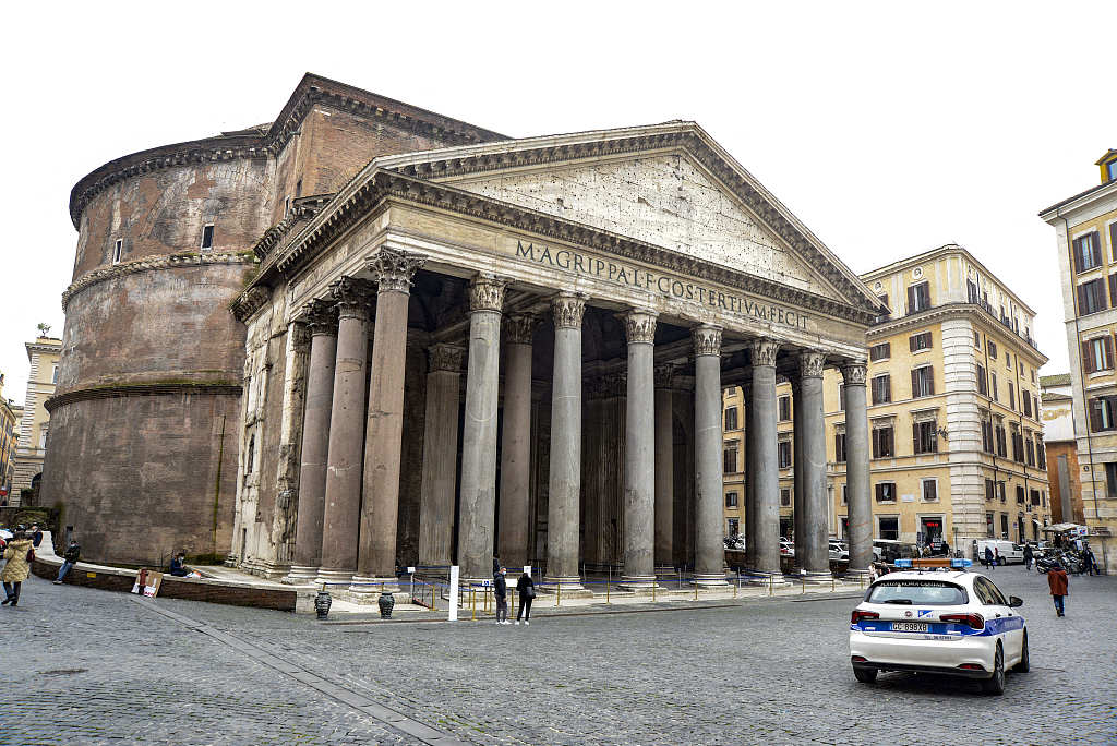 The Pantheon in Italy is one of the few buildings from ancient Rome that has stayed completely intact. /CFP