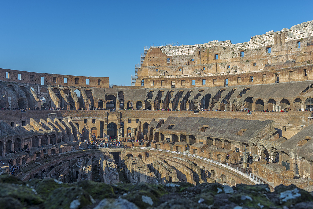 The Colosseum was the largest amphitheater built during the Roman Empire. It was a venue for gladiator fights, executions, and animal hunts. /CFP