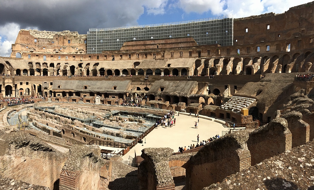 The Colosseum was the largest amphitheater built during the Roman Empire. It was a venue for gladiator fights, executions, and animal hunts. /CFP