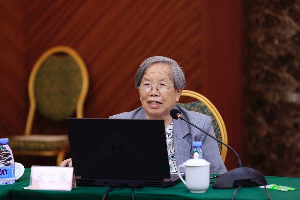 Chinese archaeologist Liu Yiman attends a seminar in Beijing, August 4, 2022. /CFP