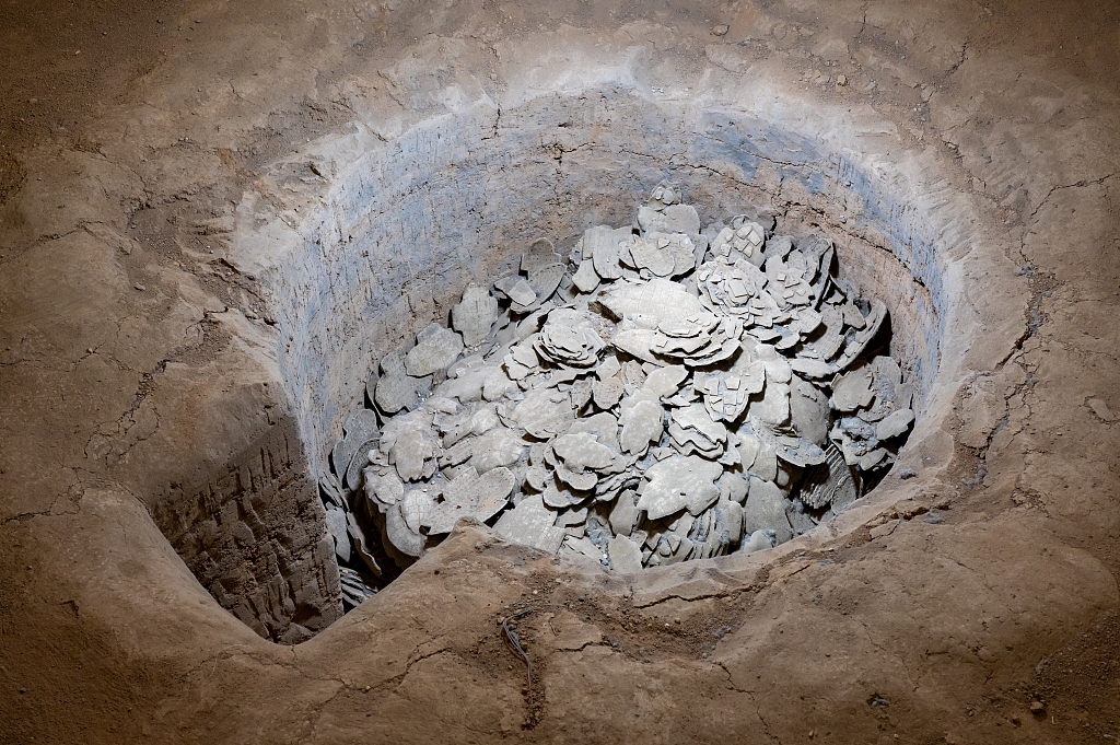 An oracle bones pit in Anyang, central China's Henan Province, February 16, 2023. /CFP