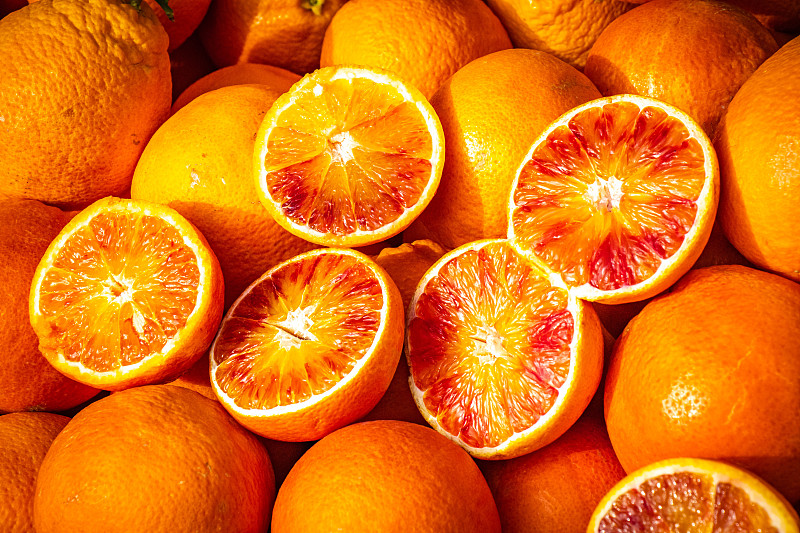 A photo shows Sicilian blood oranges. /CFP