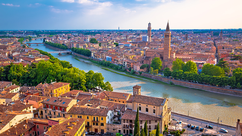 A panorama view of Verona, Italy. /CFP