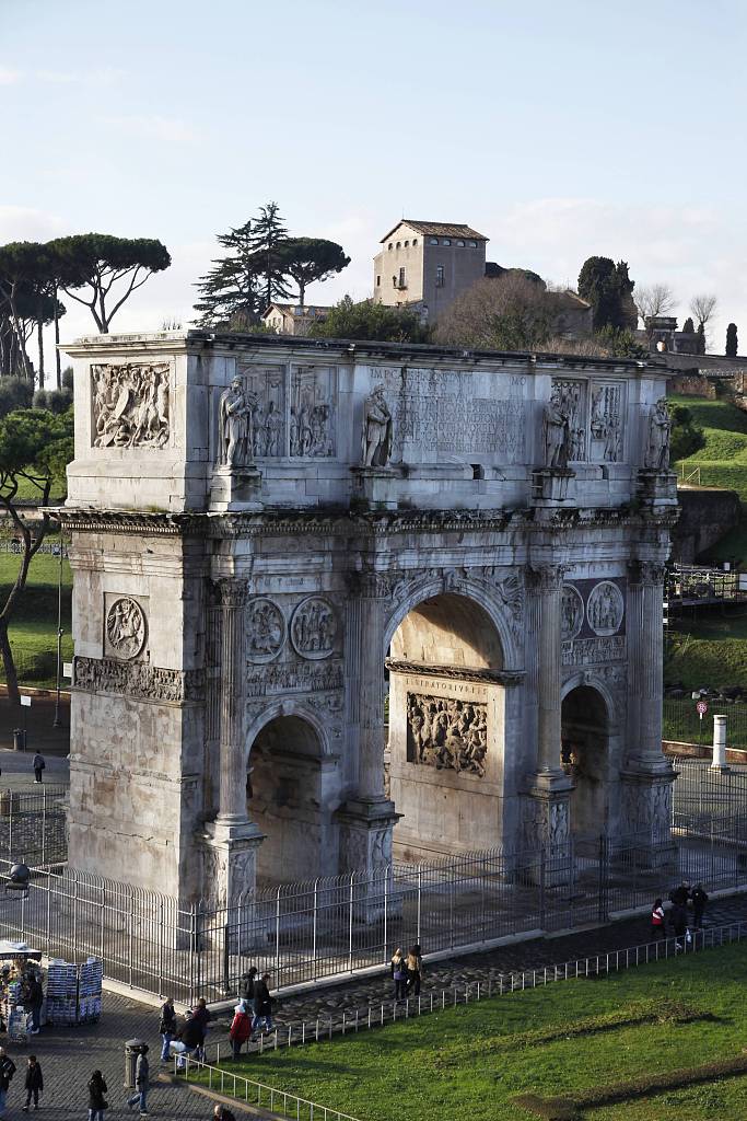 The Arch of Constantine in Rome, Italy. /CFP
