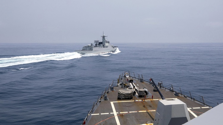 A Chinese navy ship in the Taiwan Straits, June 3, 2023. /CFP
