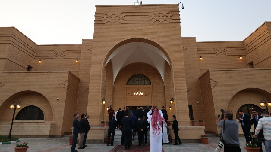 The reopened Iranian embassy in Riyadh, Saudi Arabia, June 6, 2023. /Xinhua