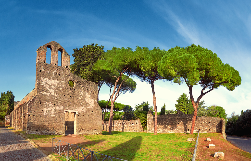 Ruins of a church along the Appian Way in Italy /CFP