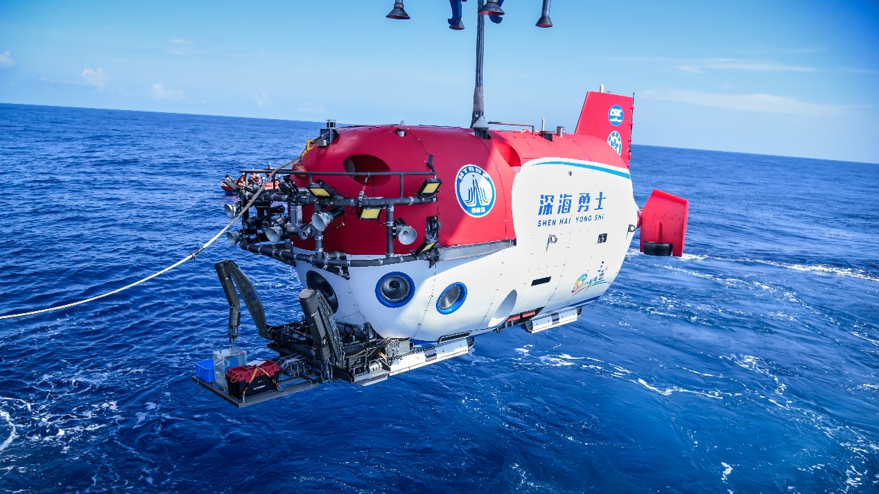 The deep-sea manned submersible Shenhai Yongshi (Deep Sea Warrior). /Institute of Deep-sea Science and Engineering, Chinese Academy of Sciences