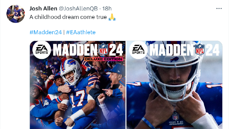 Buffalo Bills Quarterback Josh Allen on 'Madden 24' Cover