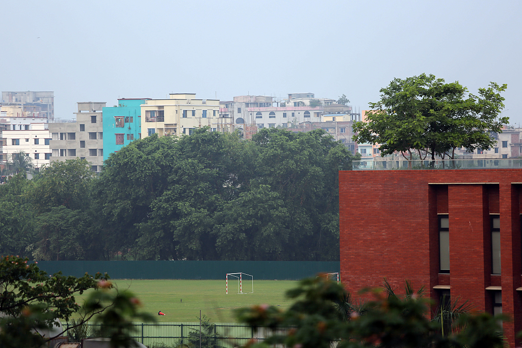 An empty playground of a school closed because of high temperatures in Dhaka, Bangladesh, June 6, 2023. /CFP