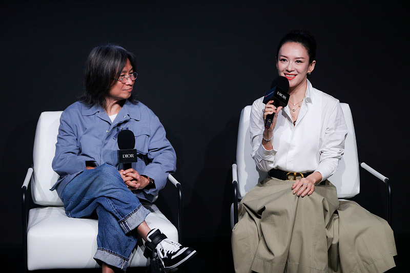 Chinese actress Zhang Ziyi shares her ideas about women's roles in films at the 25th Shanghai International Film Festival on June 10, 2023. /CFP