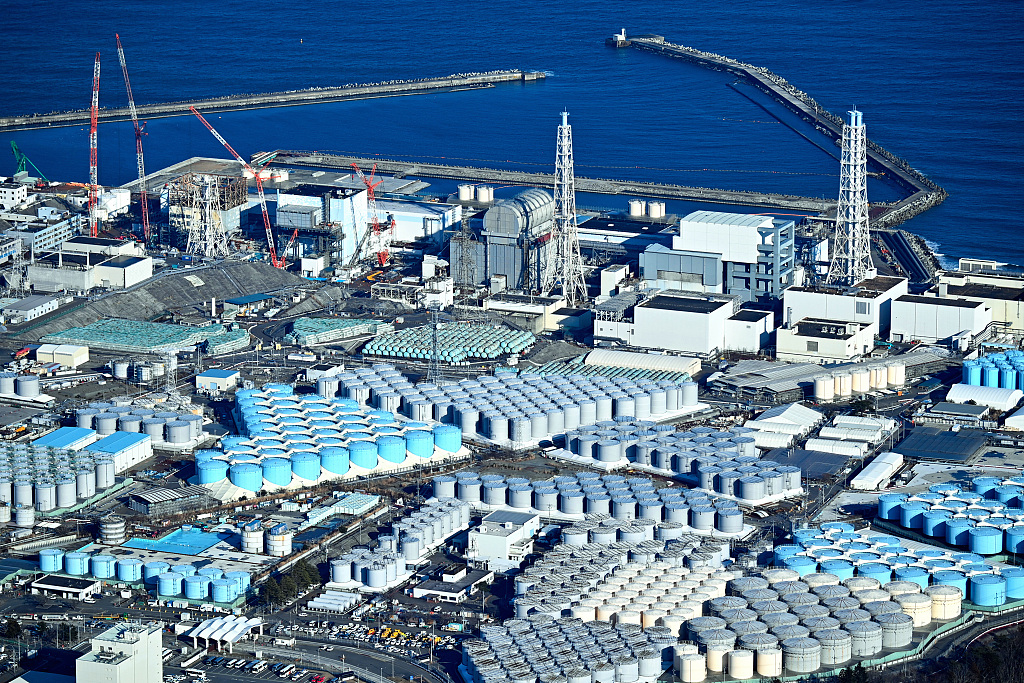 Damaged reactors and tanks store treated radioactive water at TEPCO's Fukushima Daiichi Nuclear Power Plant in Okuma, Fukushima, Japan, January 19, 2023. /CFP