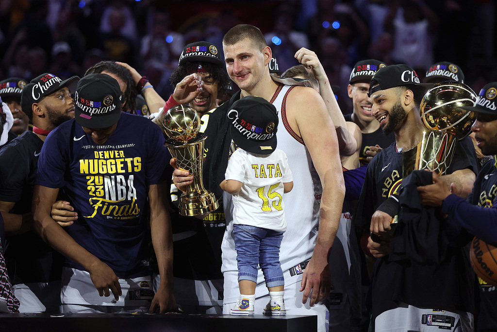 The Denver Nuggets win the NBA championship after defeating the Miami Heat 4-1 in the NBA Finals at Ball Arena in Denver, Colorado, June 12, 2023. /CFP