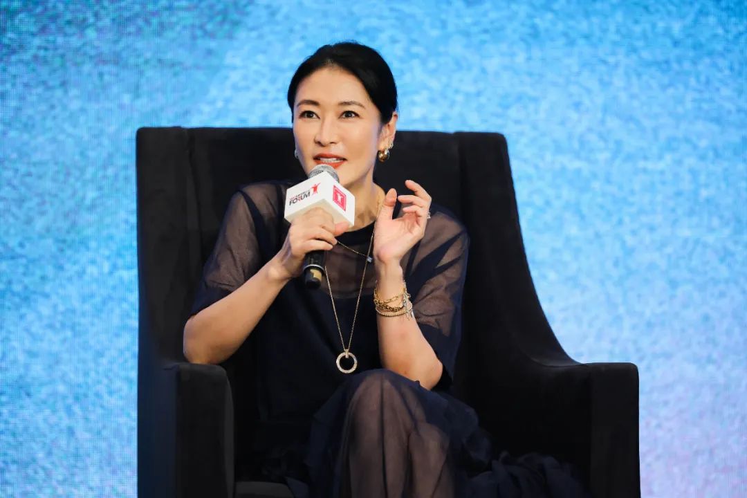 Chinese producer Liang Jing participates in a panel discussion on June 11, 2023 in Shanghai. /SIFF