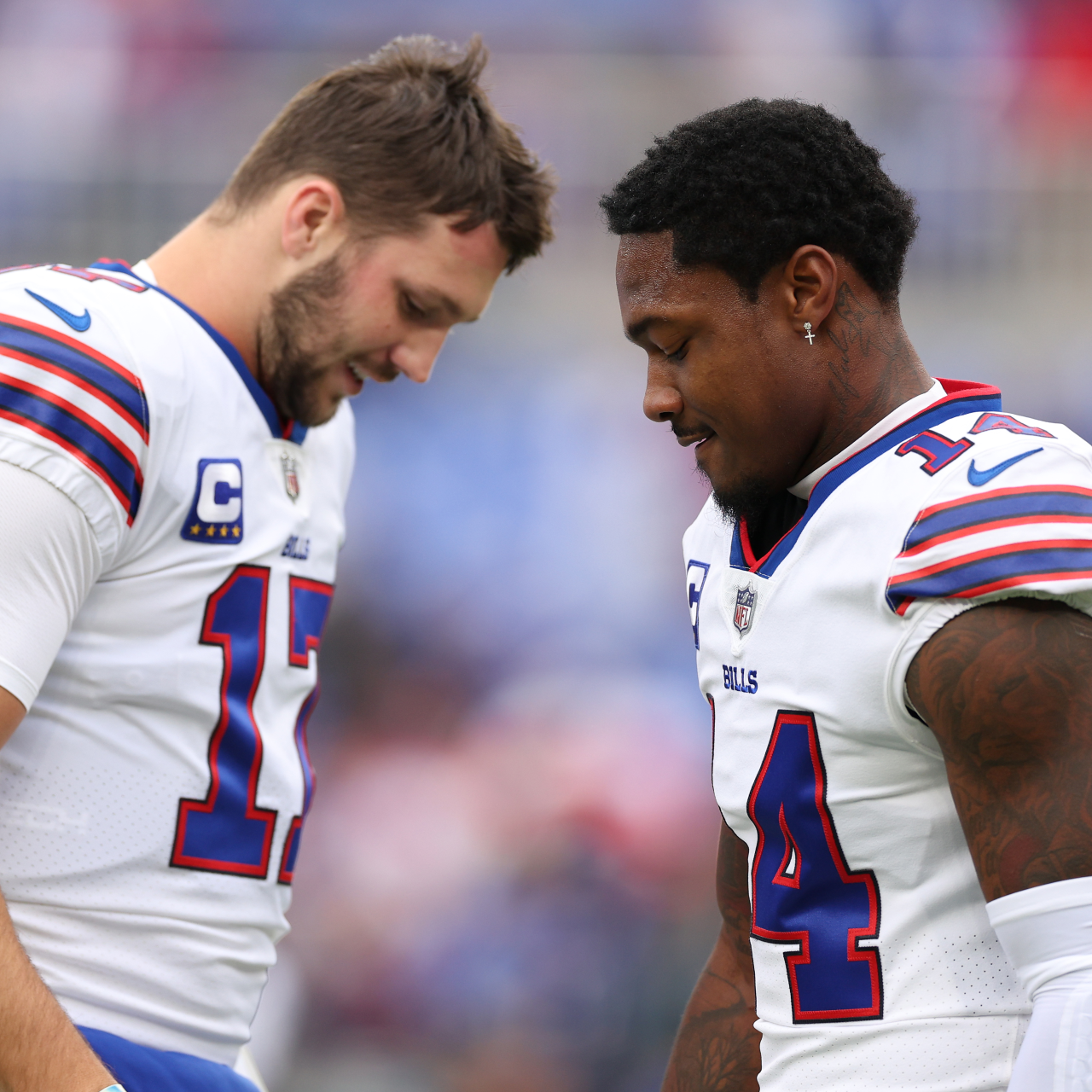 Buffalo Bills quarterback Josh Allen (17) passes against the Baltimore  Ravens in the third quarter at M&T Bank Stadium in Baltimore, Maryland on  September 9, 2018. Photo by Kevin Dietsch/UPI Stock Photo - Alamy