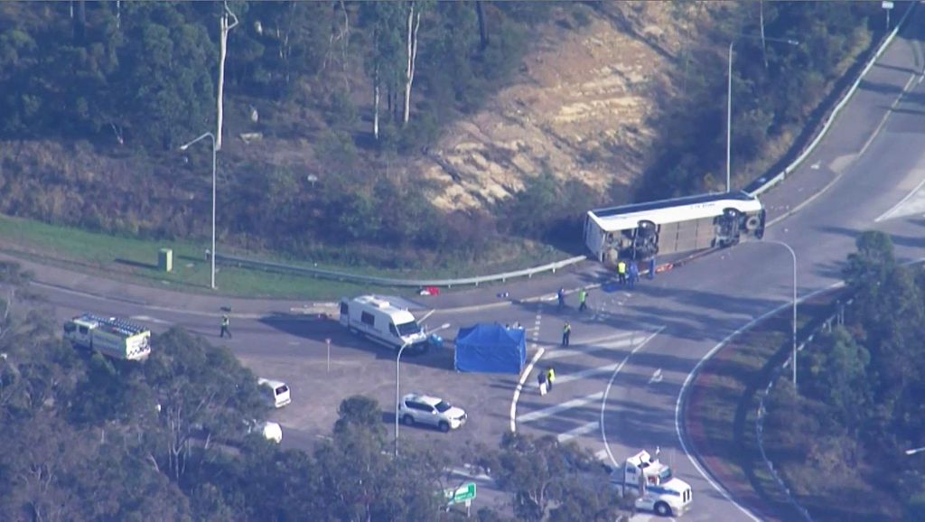 The scene of a bus crash in the NSW Hunter Valley, Australia, June 12, 2023. /CFP