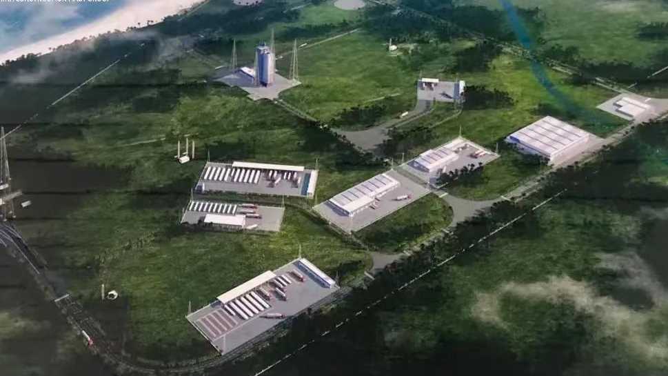 An illustration map of the third launch complex built in Wenchang City, south China's Hainan Province. /China Construction First Group